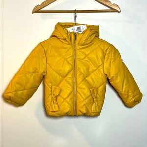 Habitual Kid 4/5 Mustard Yellow Girls Zippered Jacket with Hood